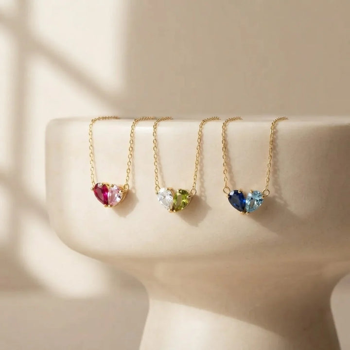 COLLIER DUO AVEC PIERRES DE NAISSANCE