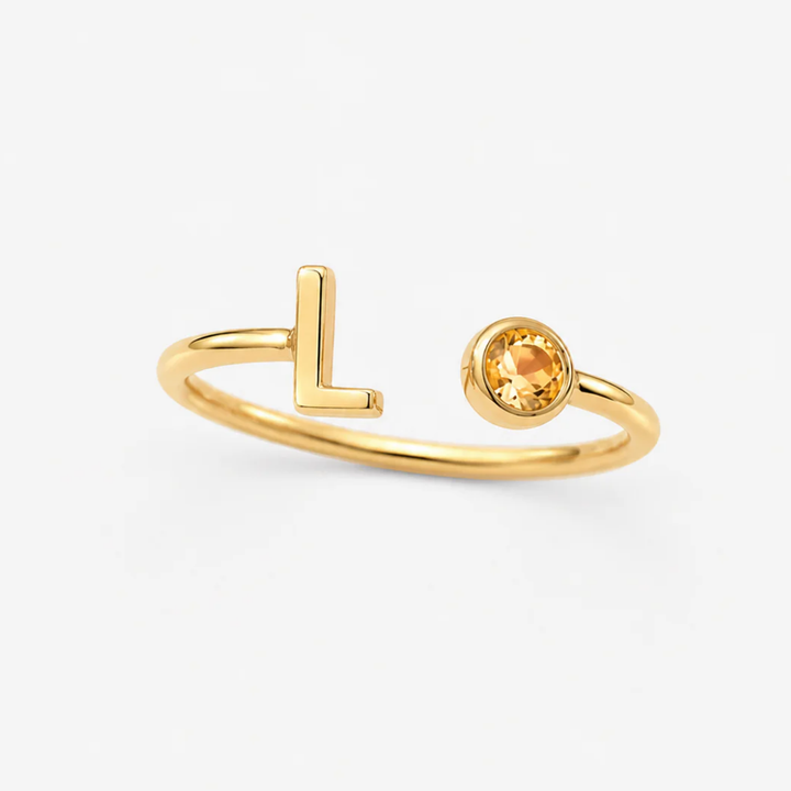 BAGUE PERSONNALISÉE AVEC PIERRE DE NAISSANCE
