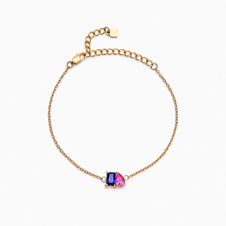BRACELET DUO ÉTERNEL AVEC PIERRES DE NAISSANCE