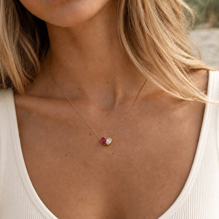 COLLIER DUO AVEC PIERRES DE NAISSANCE