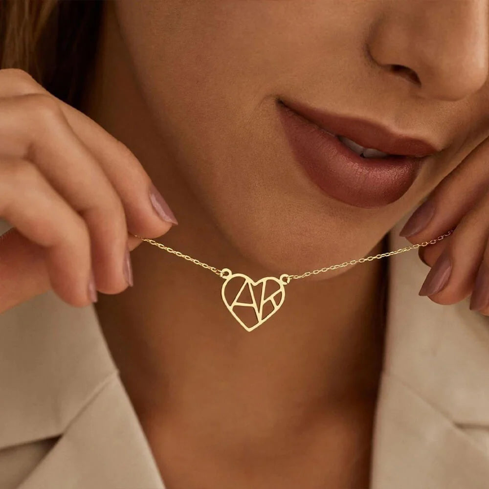 INITIAL HEART NECKLACE
