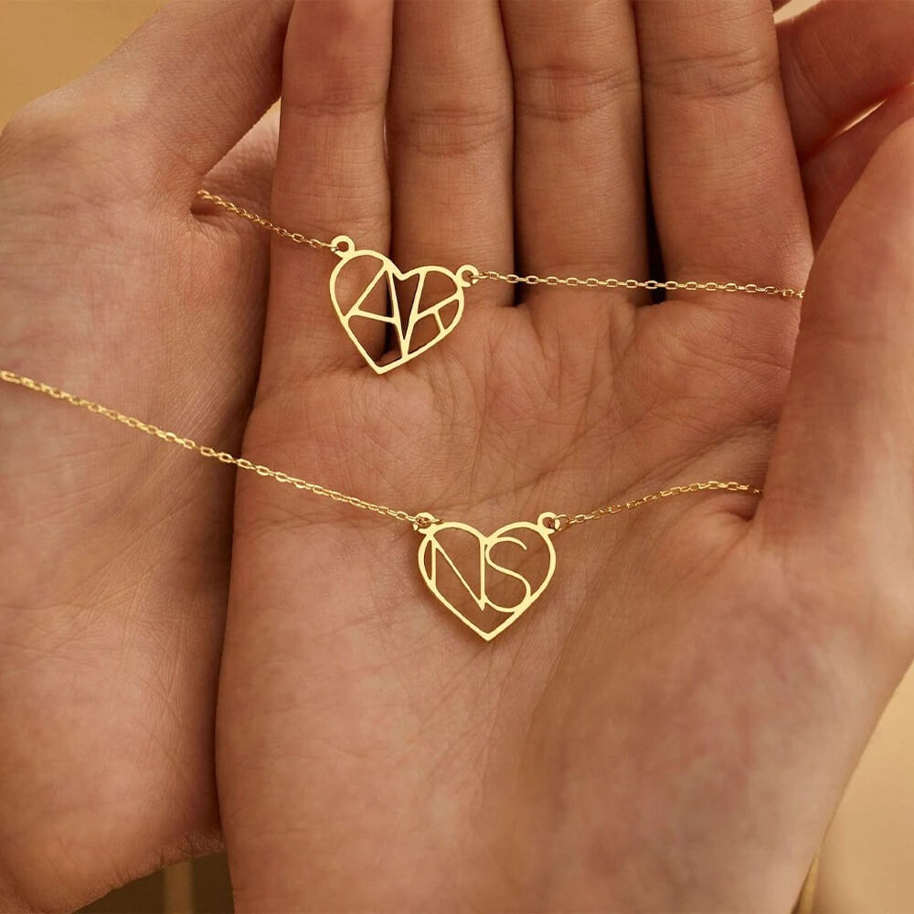 INITIAL HEART NECKLACE