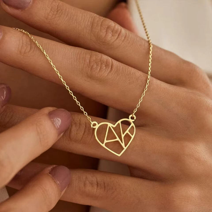 INITIAL HEART NECKLACE