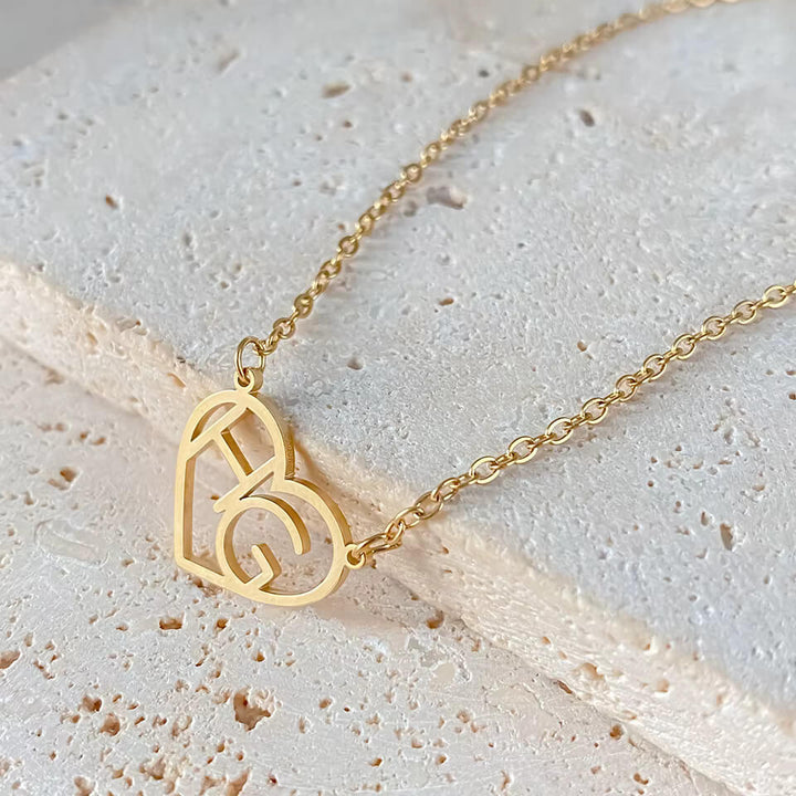 INITIAL HEART NECKLACE