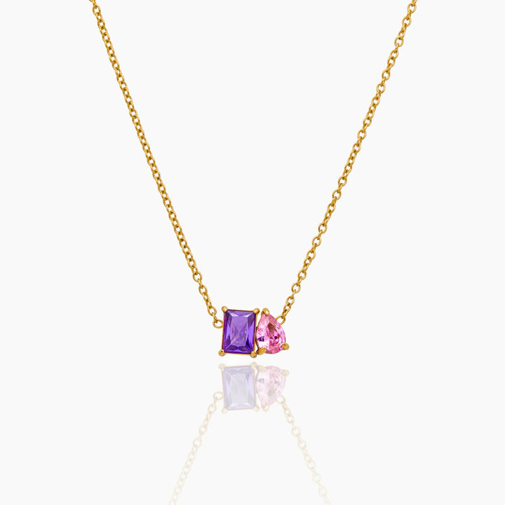 “YOU AND ME” BIRTHSTONE  NECKLACE 