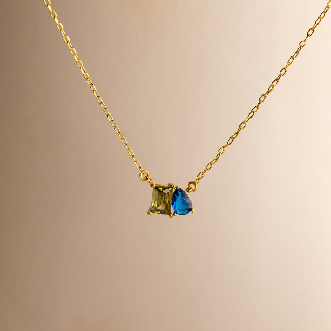 “YOU AND ME” BIRTHSTONE  NECKLACE 