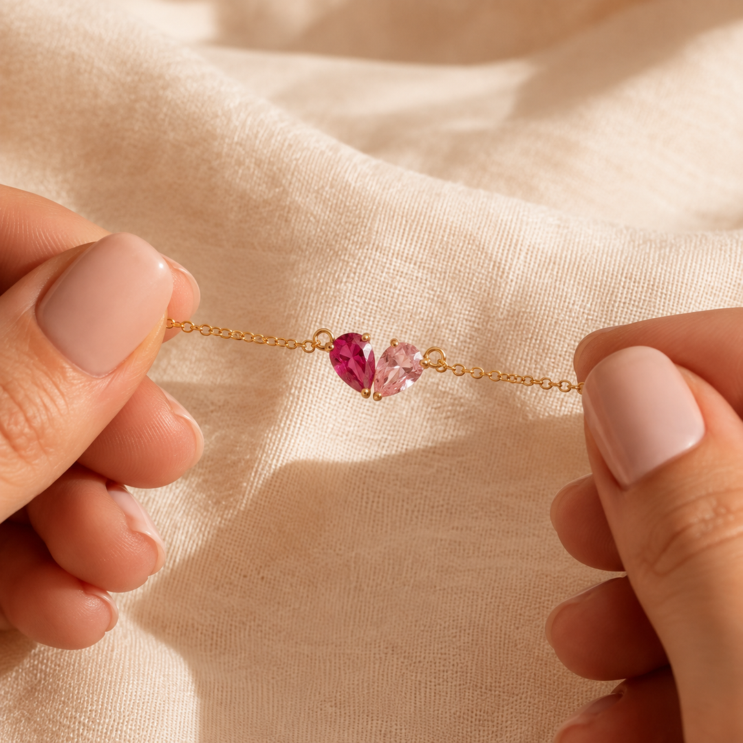 DUO BRACELET WITH BIRTHSTONES