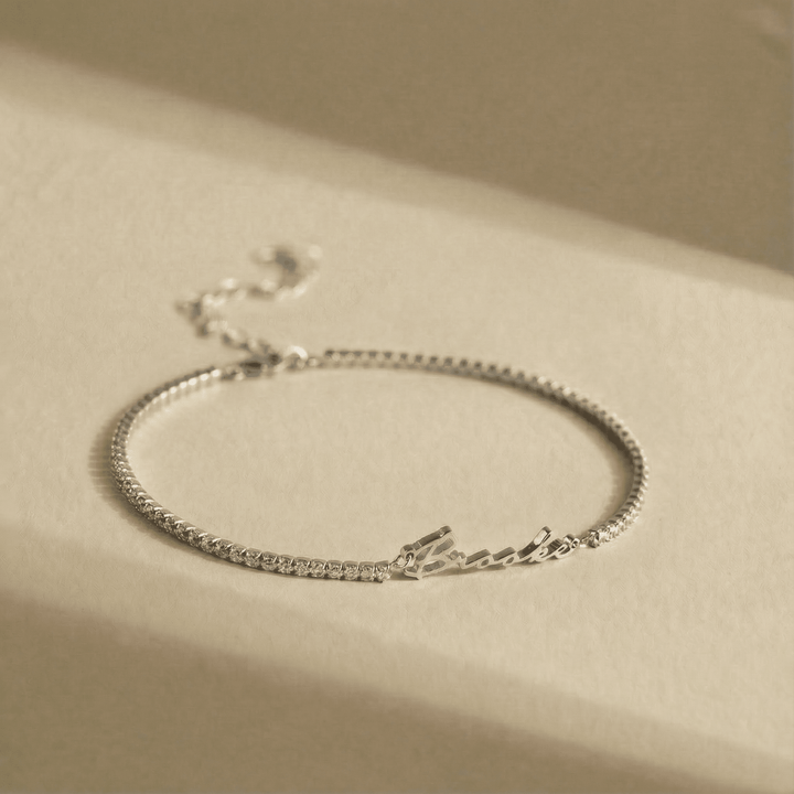 PERSONALISIERTES ARMBAND MIT NAMEN UND ZIRKONIA